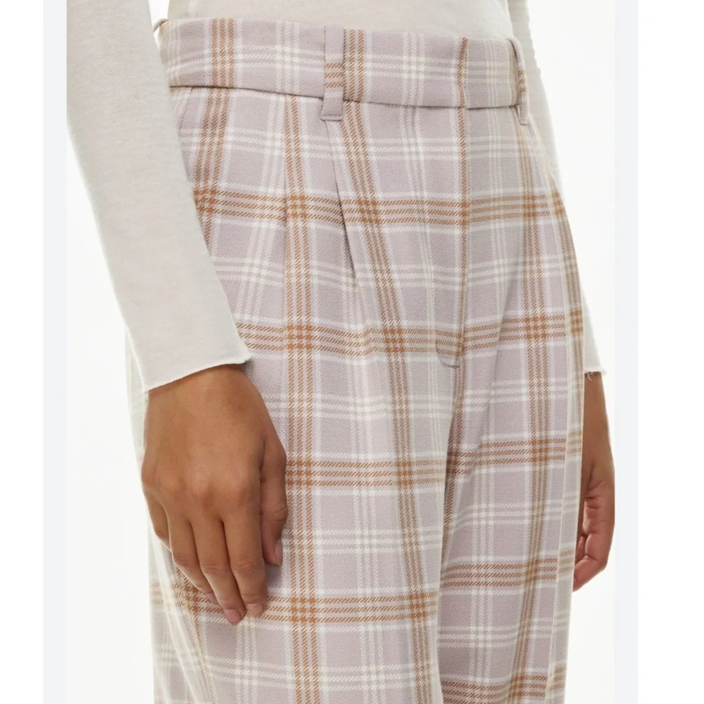 Aritzia Wilfred Effortless Plaid Trouser Pant Size 6 - Picture 2 of 10